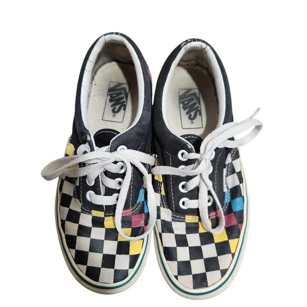 Vans Era Patchwork Checkerboard Sneakers Women’s 6 Men’s 4.5 Skate Shoes